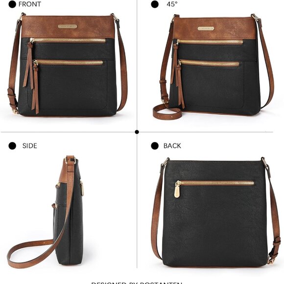 Crossbody Bags for Women Trendy Vegan Leather Purse Designer Shoulder Handbags w - Picture 6 of 6